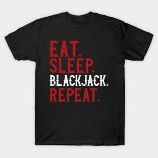 Casino Blackjack Design for a Card Player and Gambler print T-Shirt